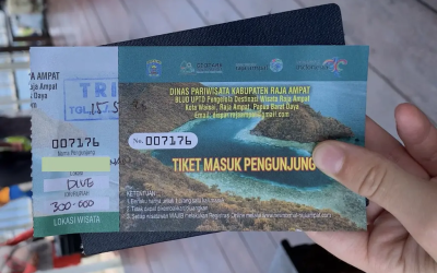 RAJA AMPAT : Marine Park Entry Card & Ticket